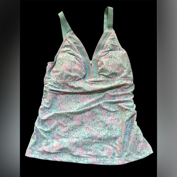 Cabana Life Other - ⛱️Cabana Life Embroidered Tankini Top Size Large⛱️ NWT